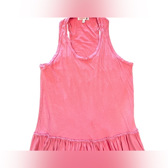 Anthropologie Sundry Pink Tiered Racerback Dress Size 0/ US Extra Small - Picture 6 of 9